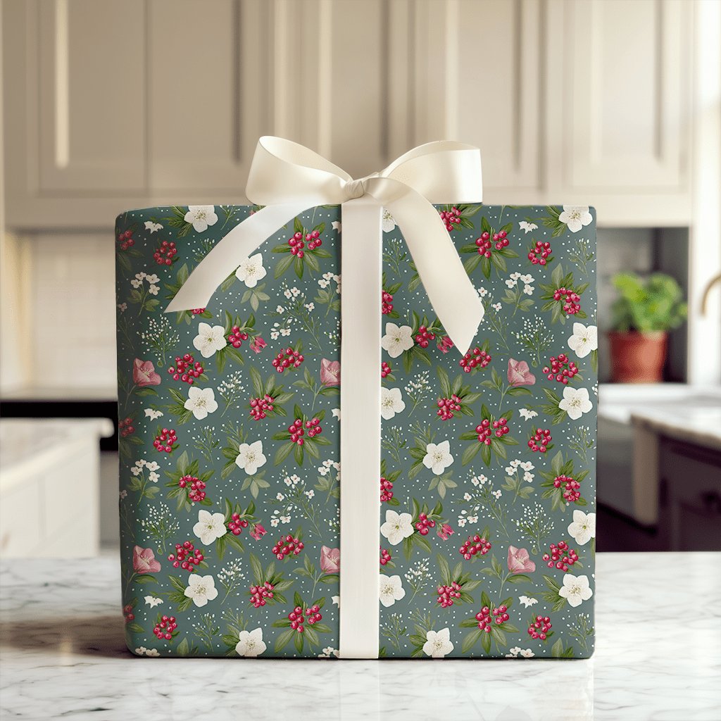 Midnight Magnolia - Wrapping Paper - Aspen & Arlo