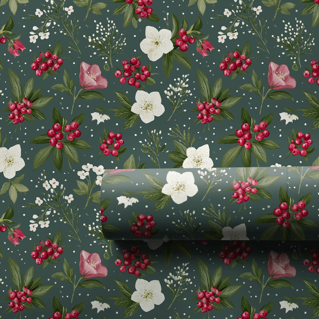 Midnight Magnolia - Wrapping Paper - Aspen & Arlo