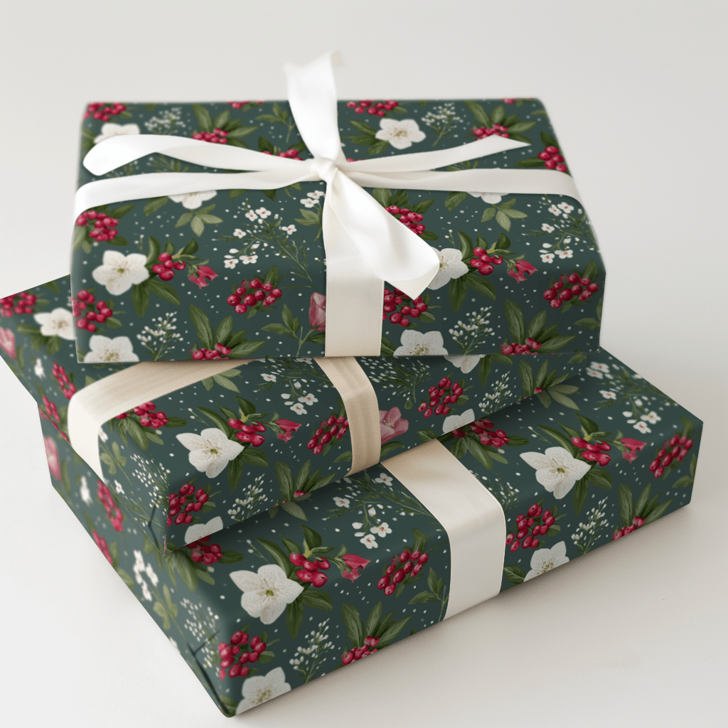 Midnight Magnolia - Wrapping Paper - Aspen & Arlo
