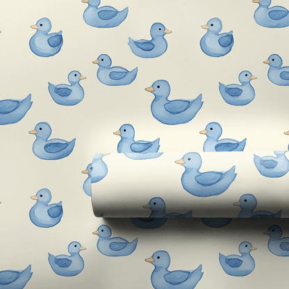 Beak a Boo Blue - Wrapping Paper - Aspen & Arlo