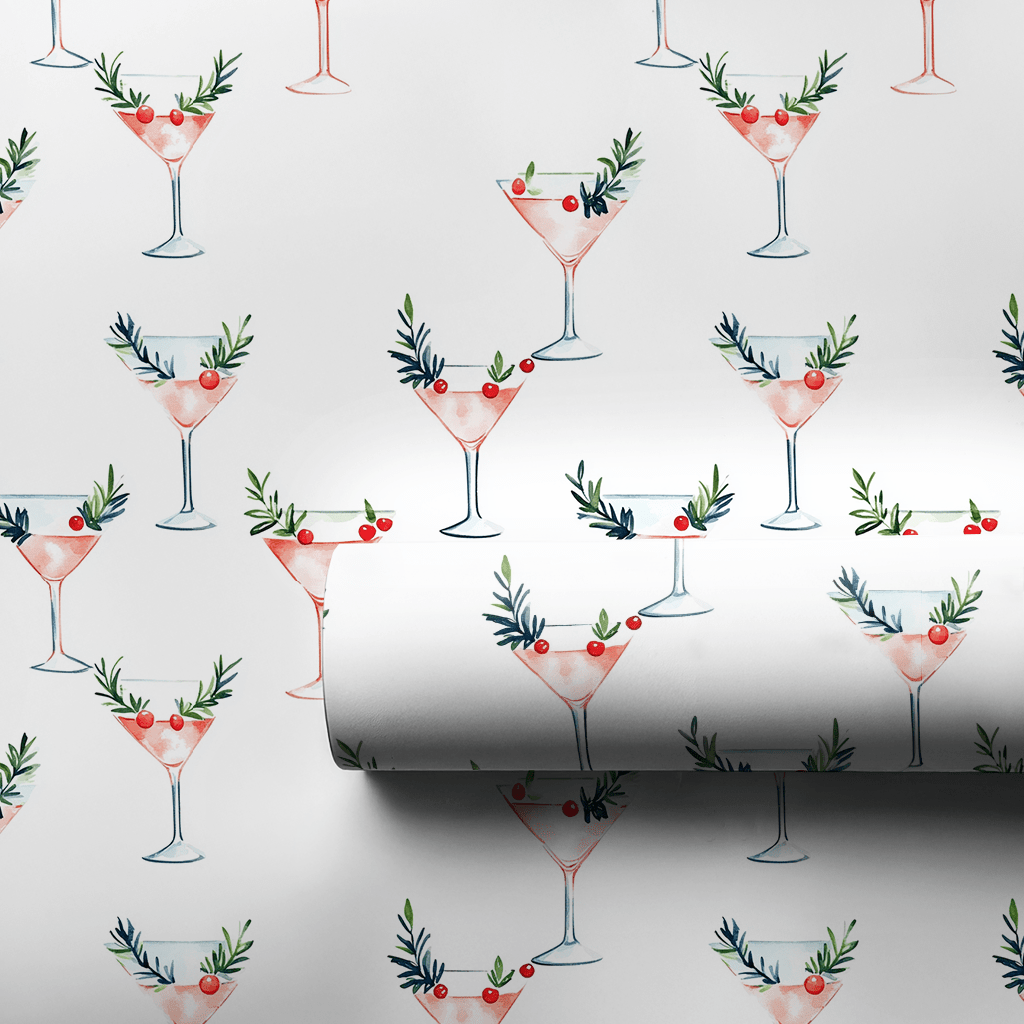 Rosy Rimmed - Wrapping Paper - Aspen & Arlo