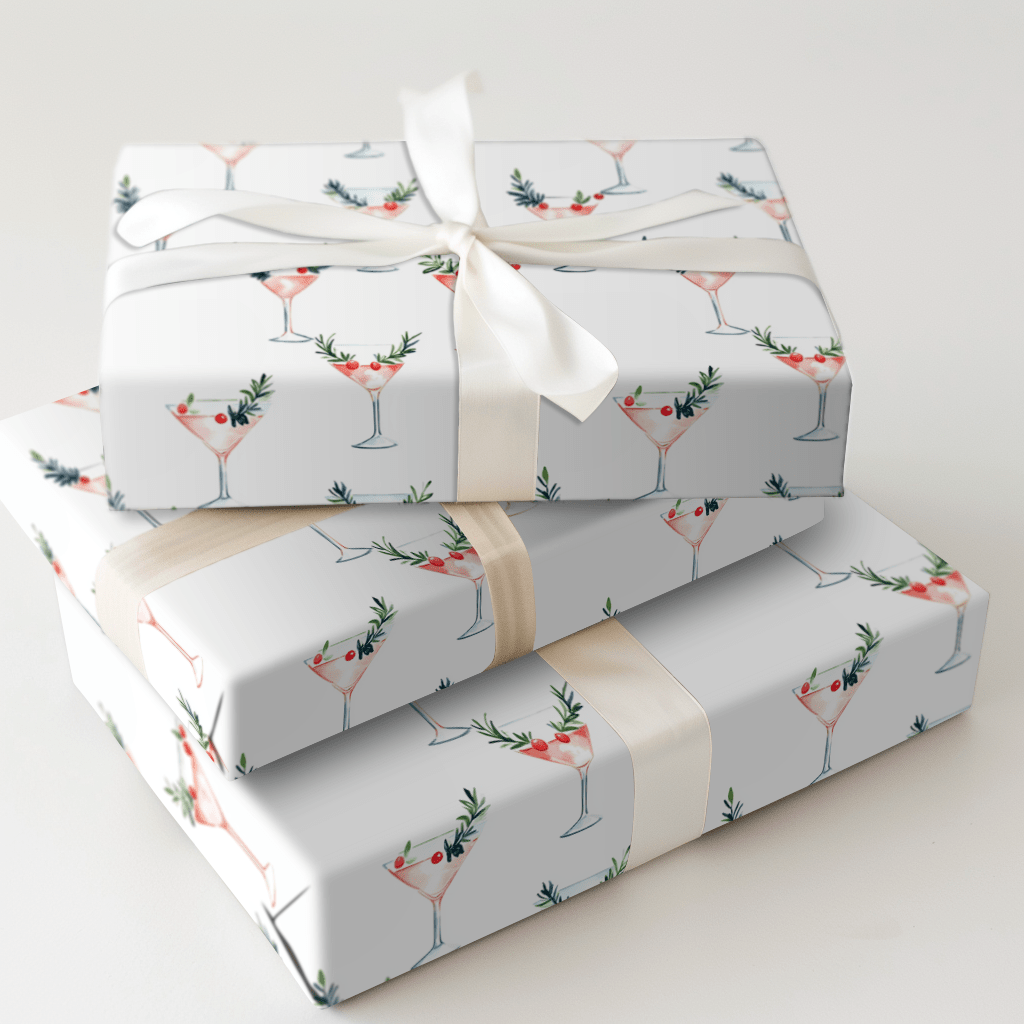 Rosy Rimmed - Wrapping Paper - Aspen & Arlo
