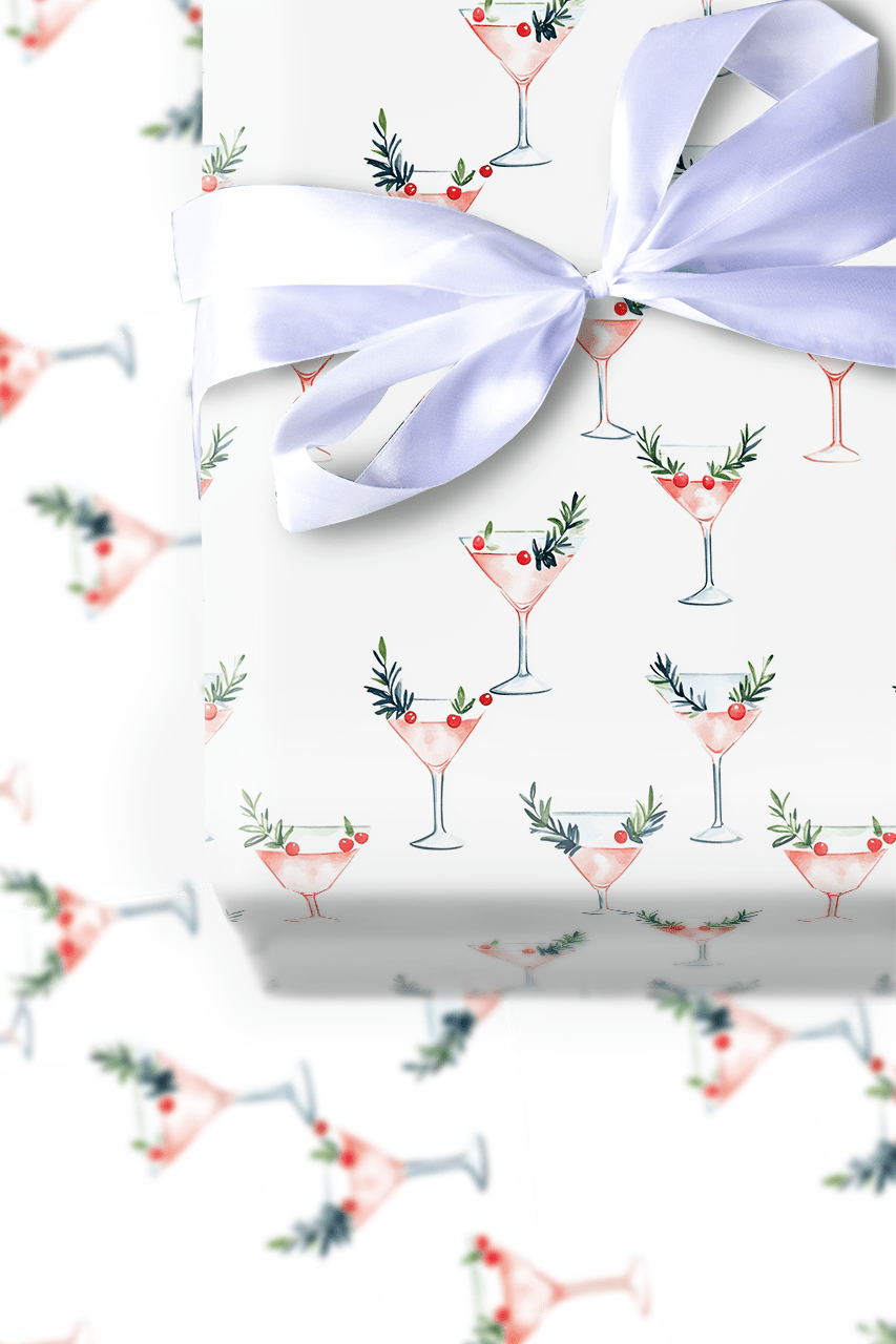 Rosy Rimmed - Wrapping Paper - Aspen & Arlo