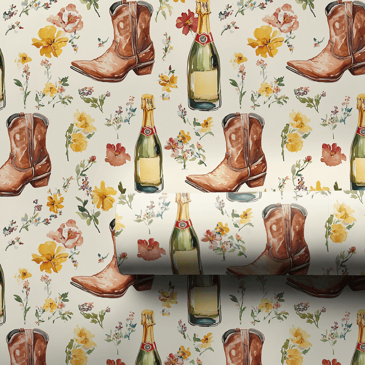 Bubbles in Boots - Wrapping Paper - Aspen & Arlo