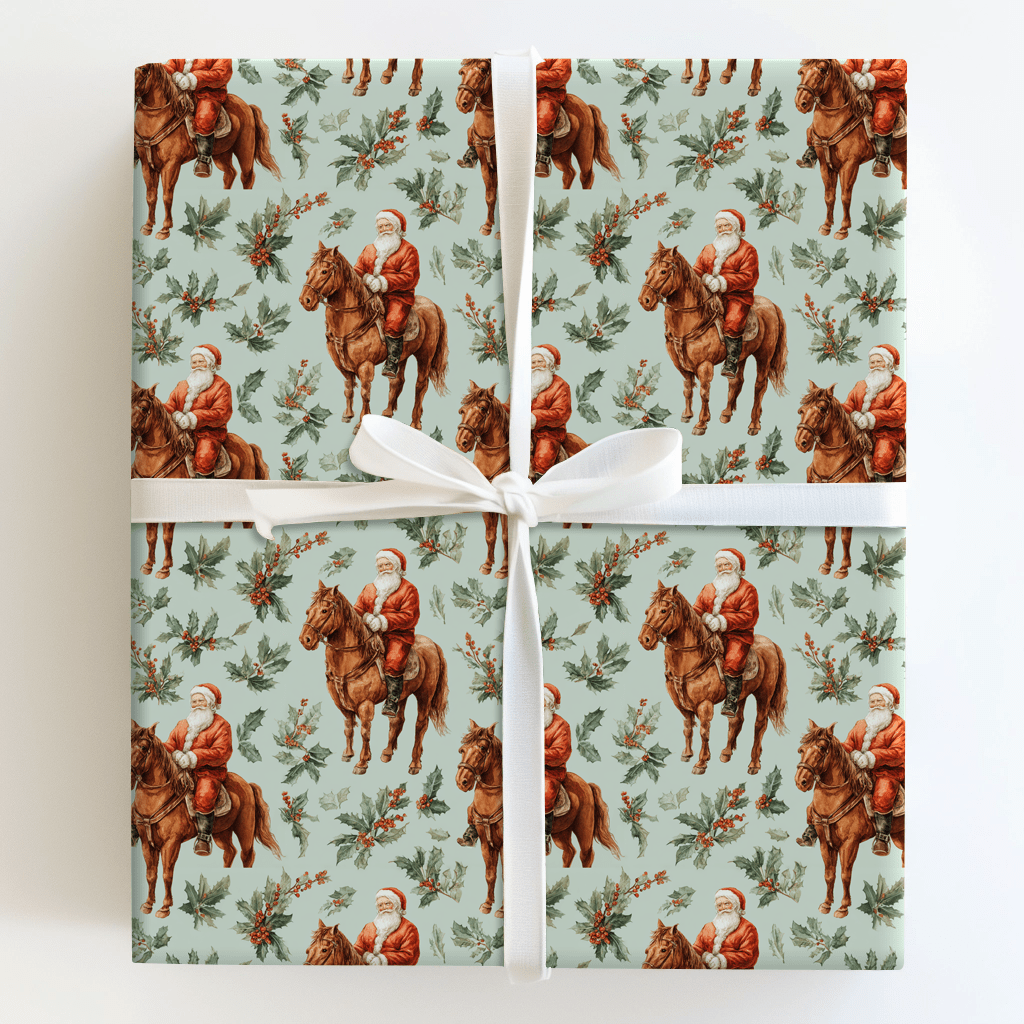 Holiday Hoofbeats - Wrapping Paper - Aspen & Arlo