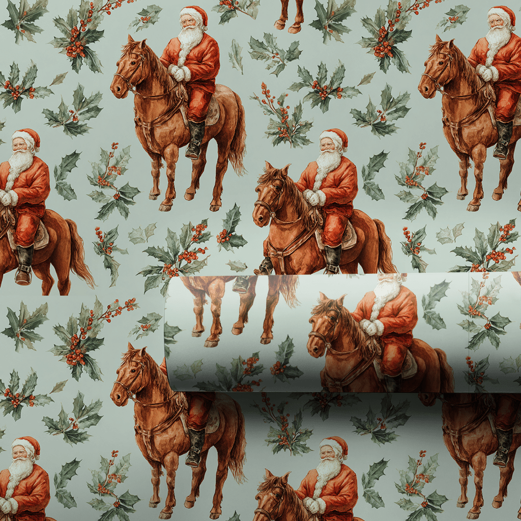 Holiday Hoofbeats - Wrapping Paper - Aspen & Arlo