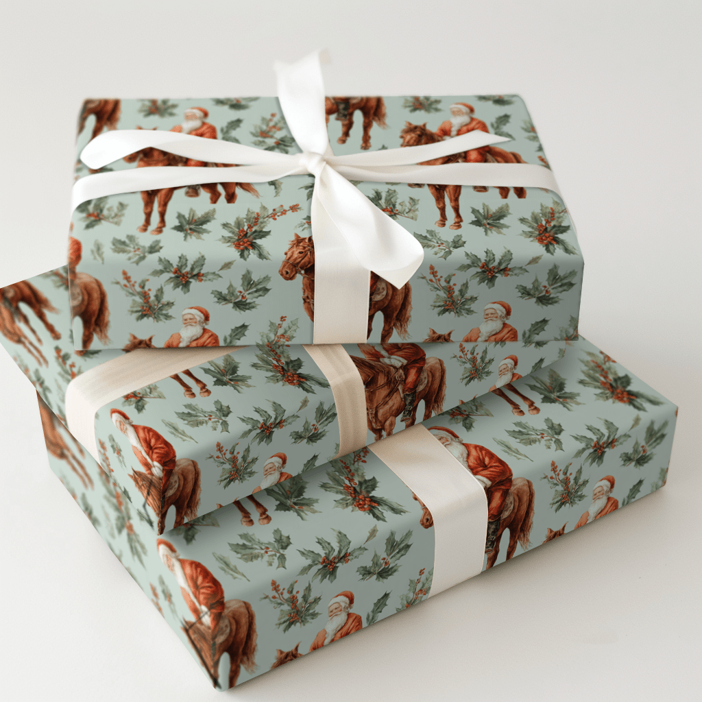 Holiday Hoofbeats - Wrapping Paper - Aspen & Arlo