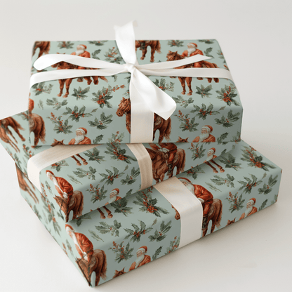 Holiday Hoofbeats - Wrapping Paper - Aspen & Arlo