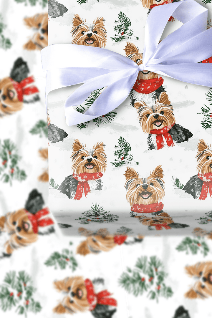 Snow Day for Yorkies - Wrapping Paper - Aspen & Arlo