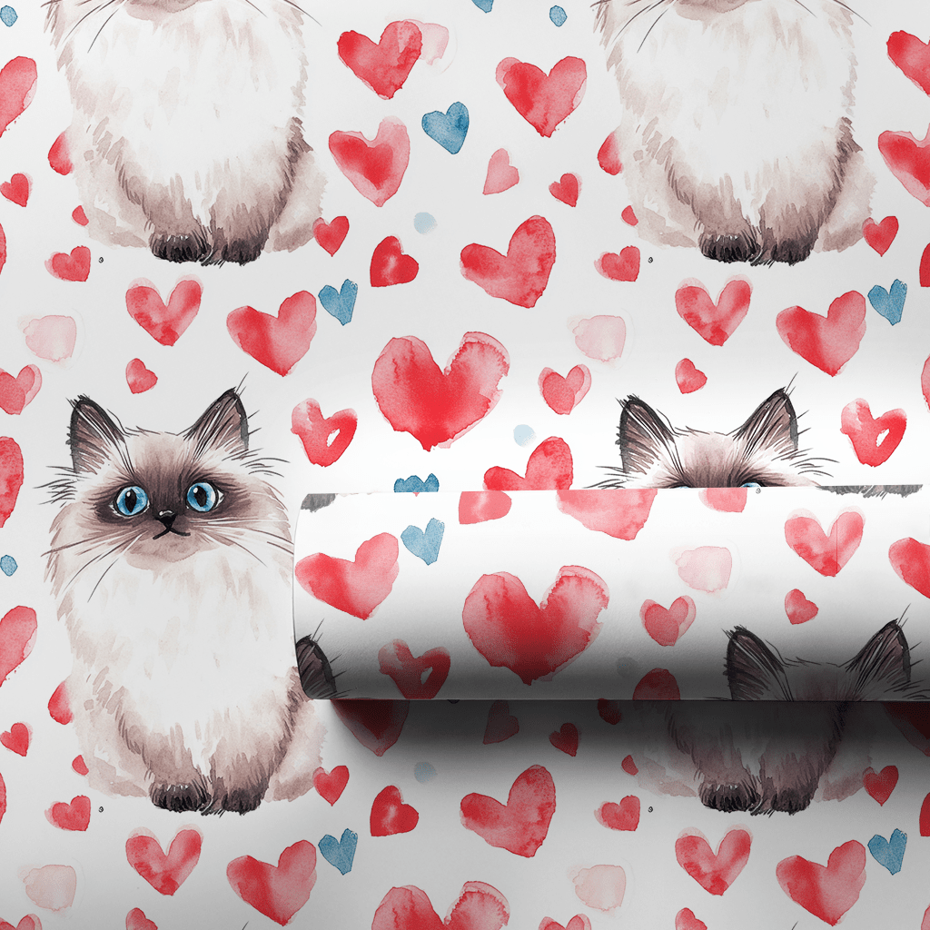 Ragdoll Valentine - Wrapping Paper - Aspen & Arlo