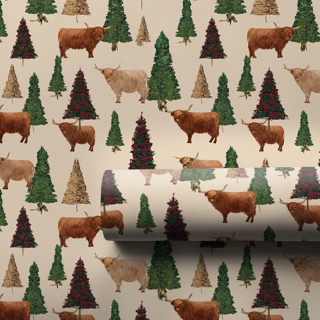 Cattle in Christmas Pines