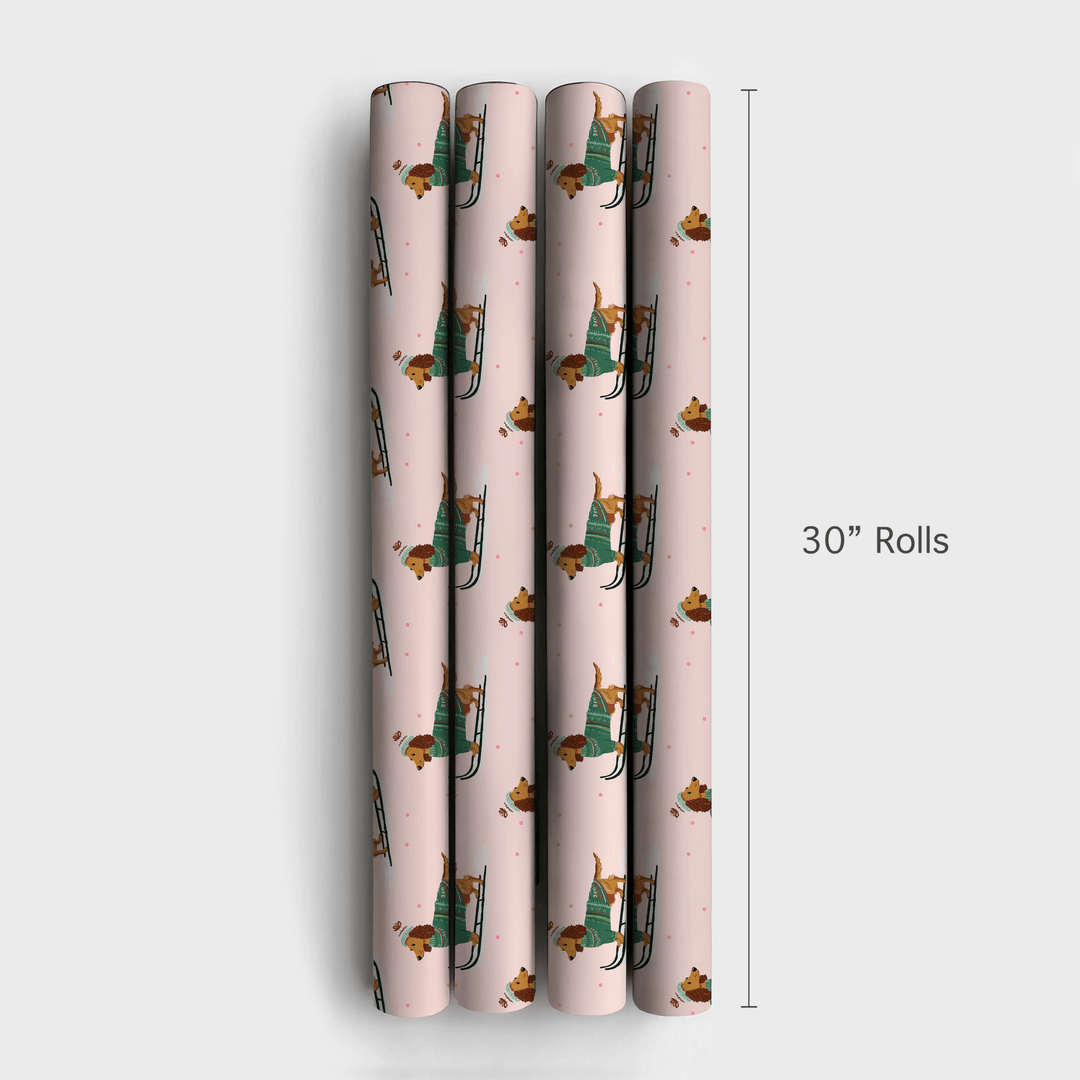 Dachshund Downhill - Wrapping Paper - Aspen & Arlo