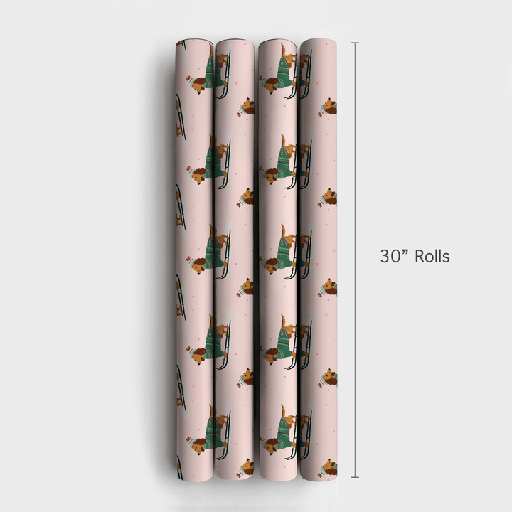 Dachshund Downhill - Wrapping Paper - Aspen & Arlo