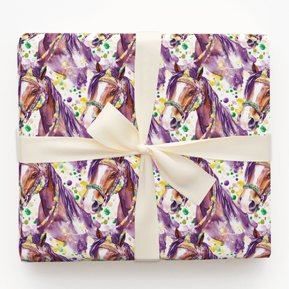 Mardi Gras Clydesdale - Wrapping Paper - Aspen & Arlo