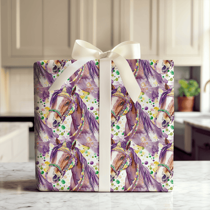 Mardi Gras Clydesdale - Wrapping Paper - Aspen & Arlo