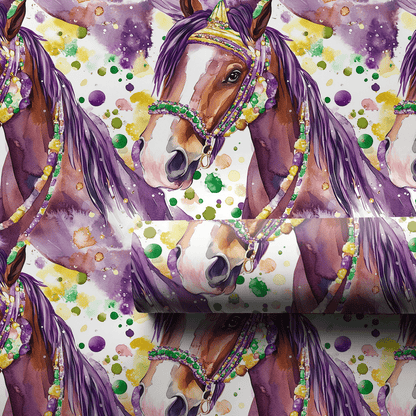 Mardi Gras Clydesdale - Wrapping Paper - Aspen & Arlo
