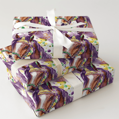 Mardi Gras Clydesdale - Wrapping Paper - Aspen & Arlo
