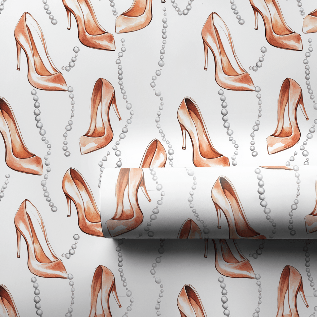 Heels and Pearls - Wrapping Paper - Aspen & Arlo