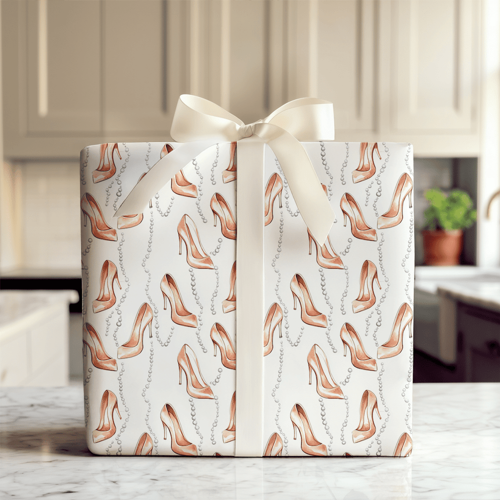 Heels and Pearls - Wrapping Paper - Aspen & Arlo