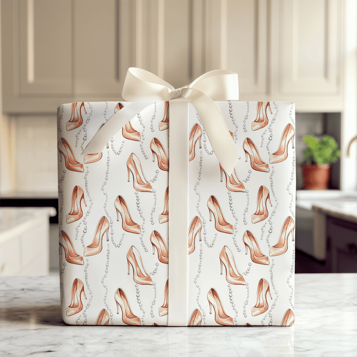 Heels and Pearls - Wrapping Paper - Aspen & Arlo