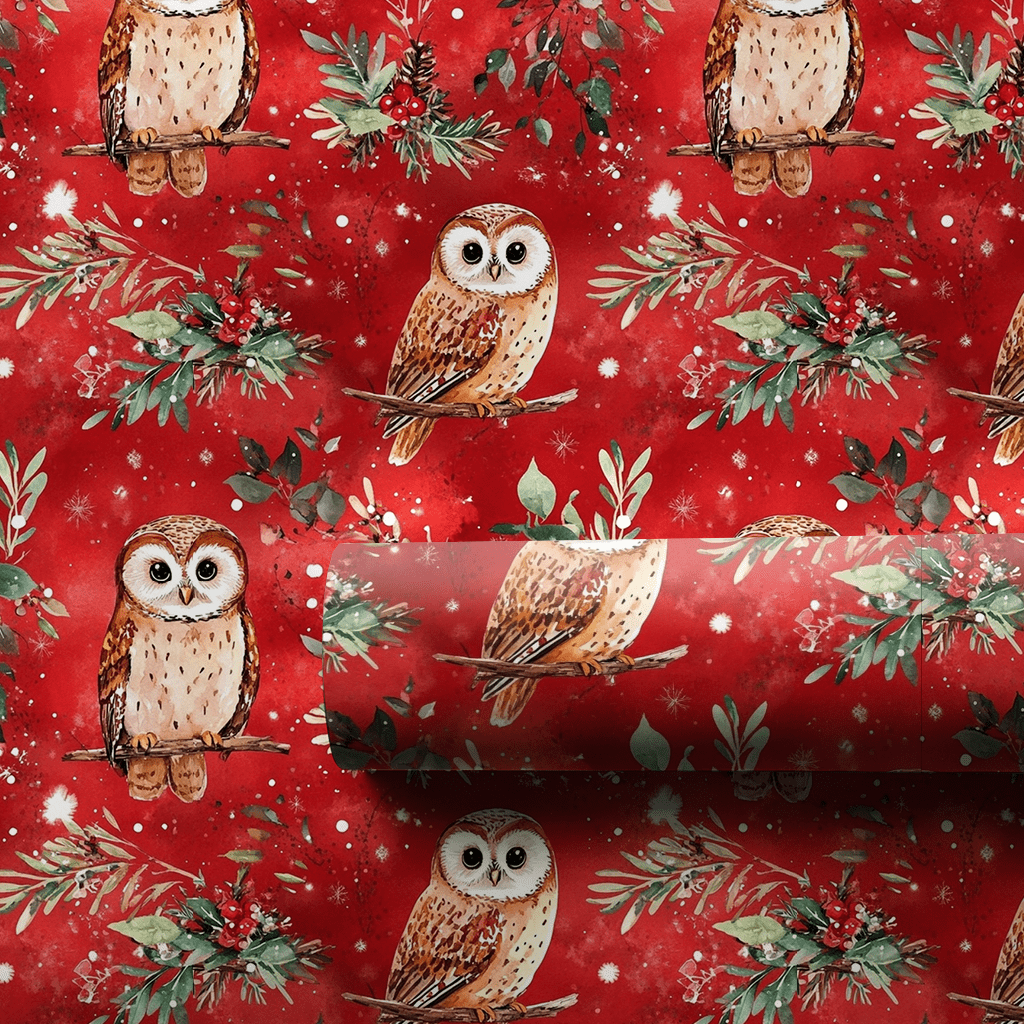 Jingle Hoots - Wrapping Paper - Aspen & Arlo