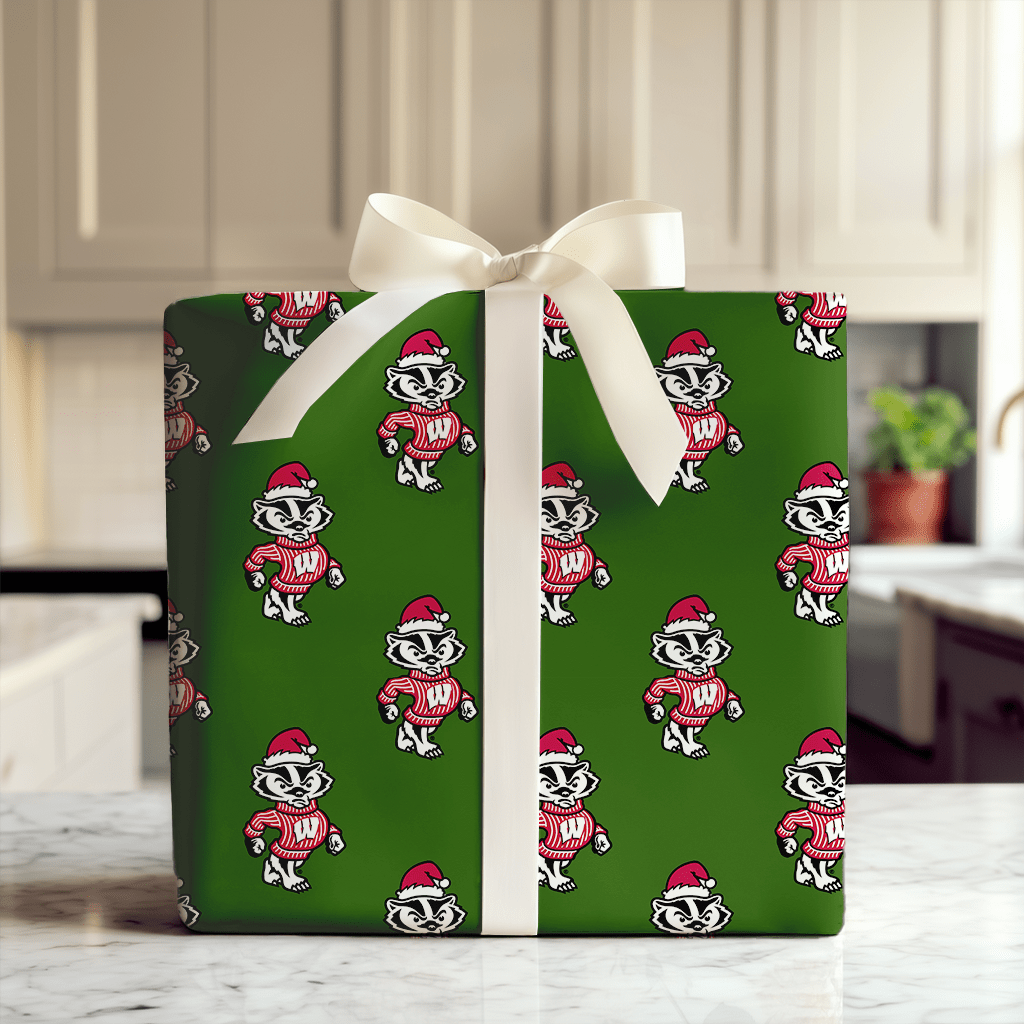 Badger Santa - Wrapping Paper - Aspen & Arlo