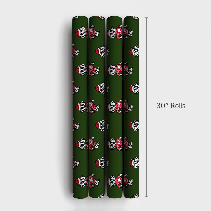 Badger Santa - Wrapping Paper - Aspen & Arlo