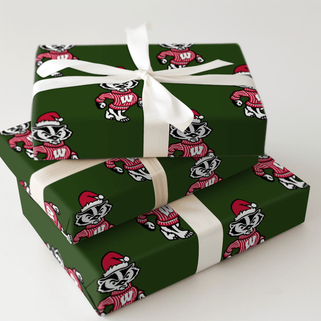 Badger Santa - Wrapping Paper - Aspen & Arlo