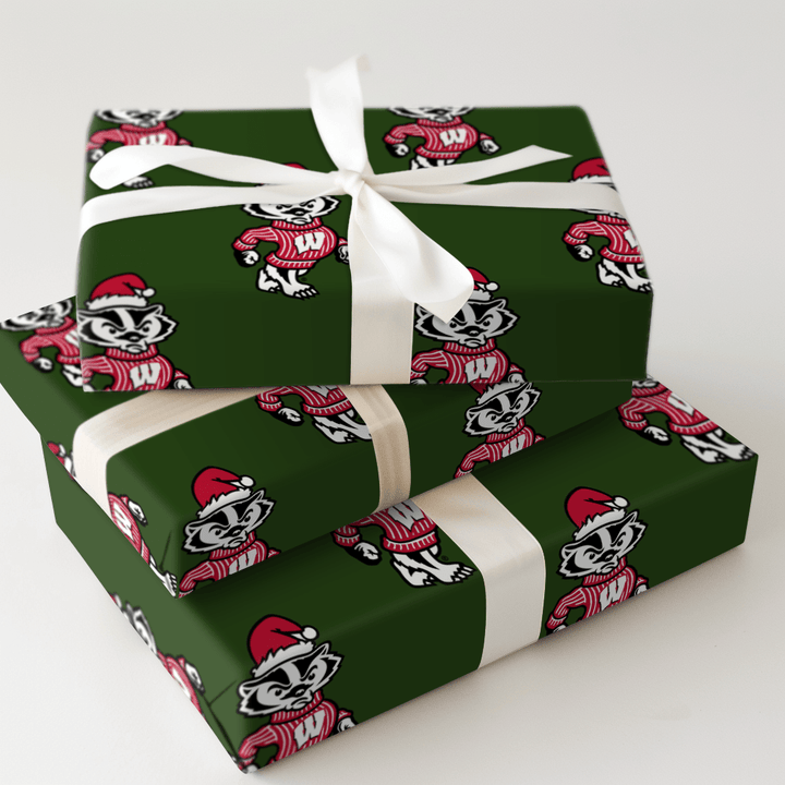 Badger Santa - Wrapping Paper - Aspen & Arlo