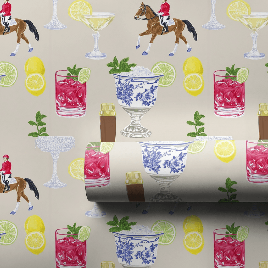 Mint Julep Hour - Wrapping Paper - Aspen & Arlo