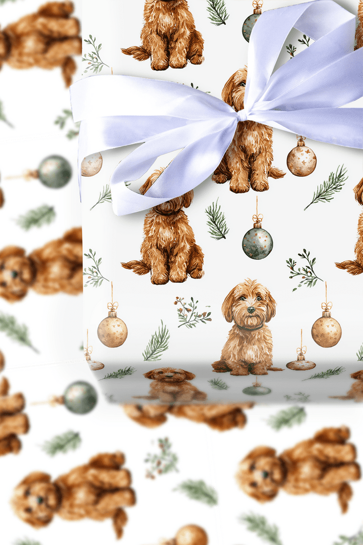 Fetching Through the Snow - Wrapping Paper - Aspen & Arlo