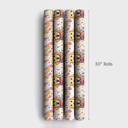 Bundle Up with the Golden Retriever - Wrapping Paper - Aspen & Arlo