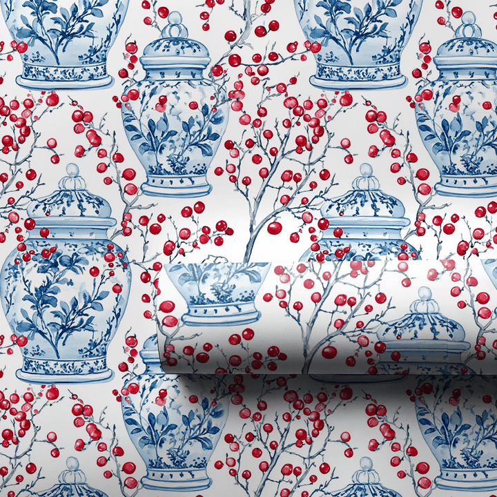 Porcelain Poise - Wrapping Paper - Aspen & Arlo