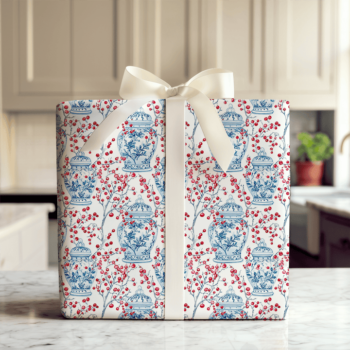 Porcelain Poise - Wrapping Paper - Aspen & Arlo