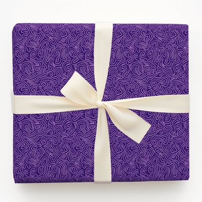 Purple Squiggles - Wrapping Paper - Aspen & Arlo