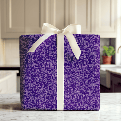 Purple Squiggles - Wrapping Paper - Aspen & Arlo