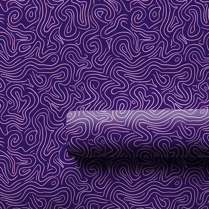 Purple Squiggles - Wrapping Paper - Aspen & Arlo