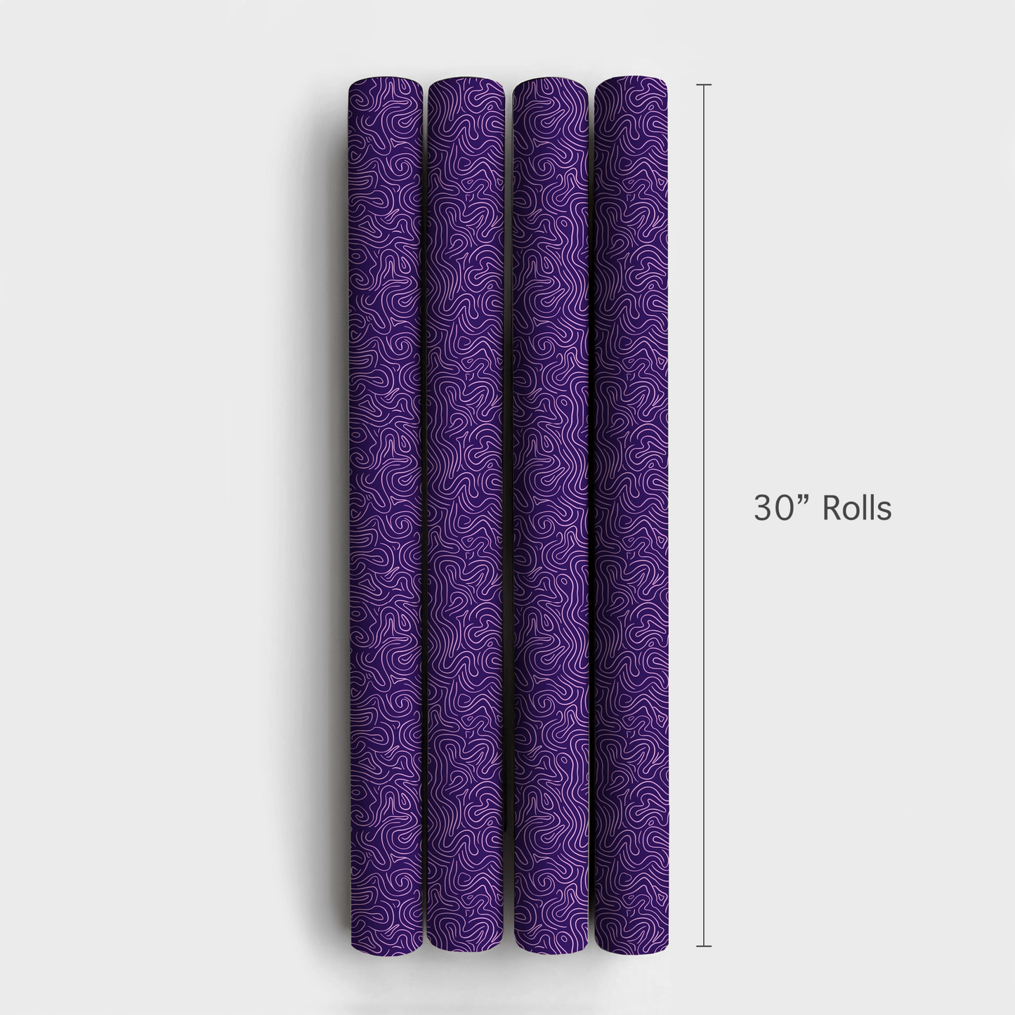 Purple Squiggles - Wrapping Paper - Aspen & Arlo
