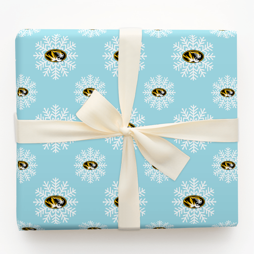 Mizzou Tiger Snowflake - Wrapping Paper - Aspen & Arlo