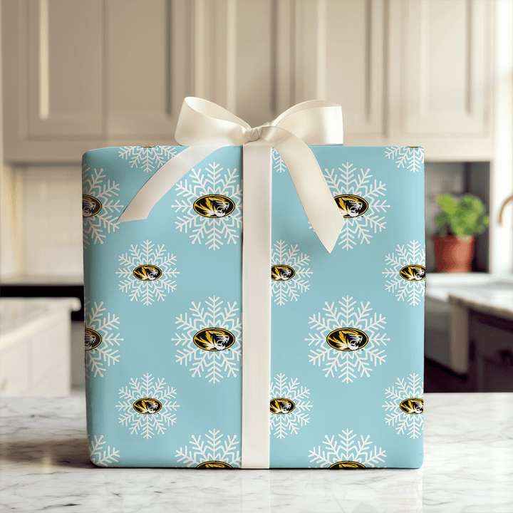 Mizzou Tiger Snowflake - Wrapping Paper - Aspen & Arlo