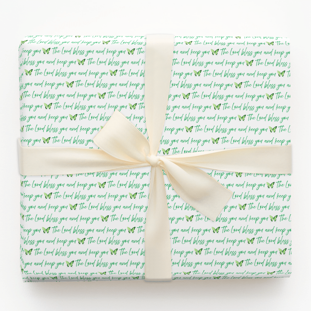 Blessed in Green - Wrapping Paper - Aspen & Arlo