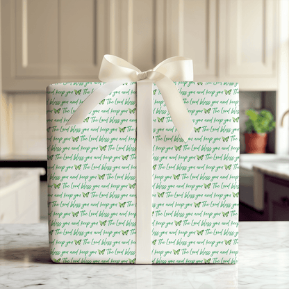 Blessed in Green - Wrapping Paper - Aspen & Arlo