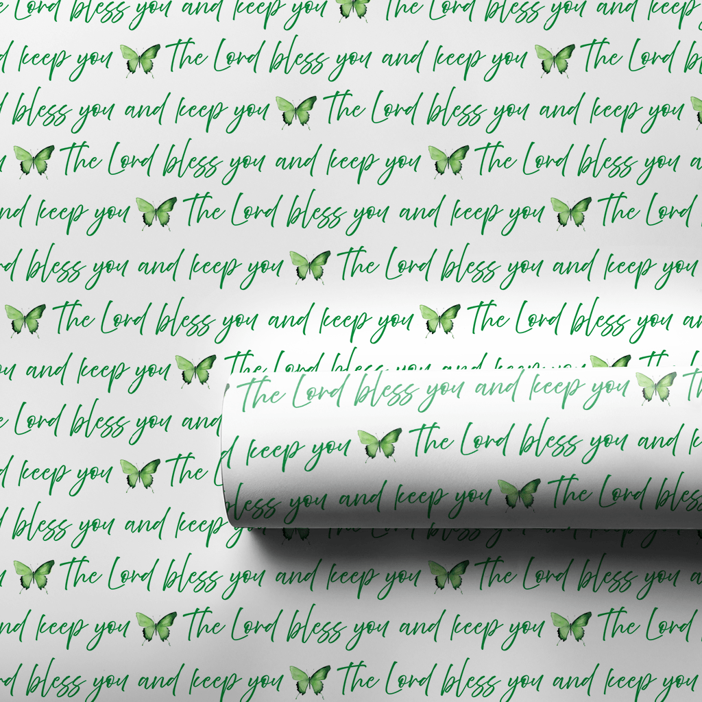 Blessed in Green - Wrapping Paper - Aspen & Arlo