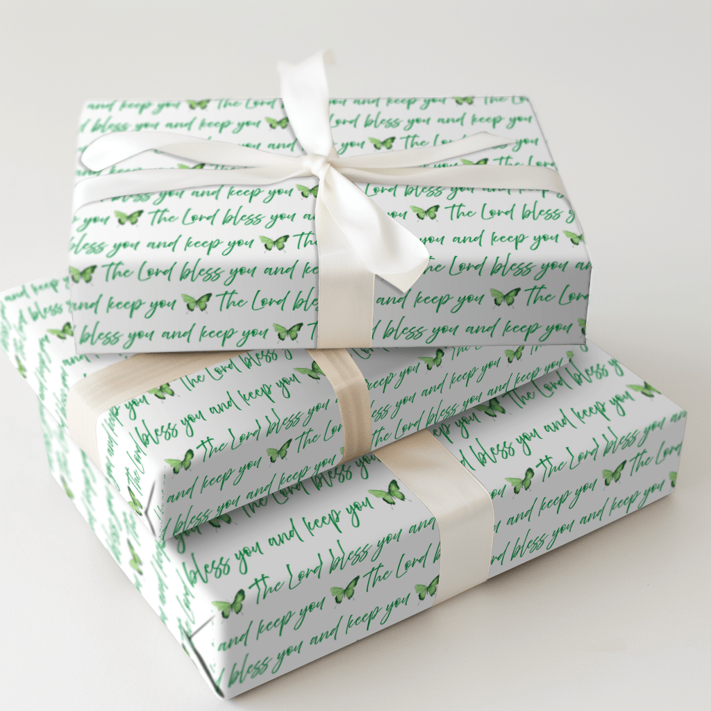 Blessed in Green - Wrapping Paper - Aspen & Arlo
