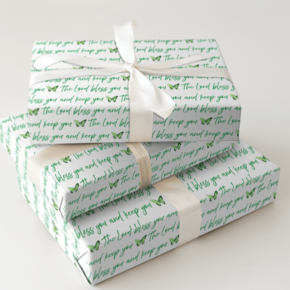 Blessed in Green - Wrapping Paper - Aspen & Arlo
