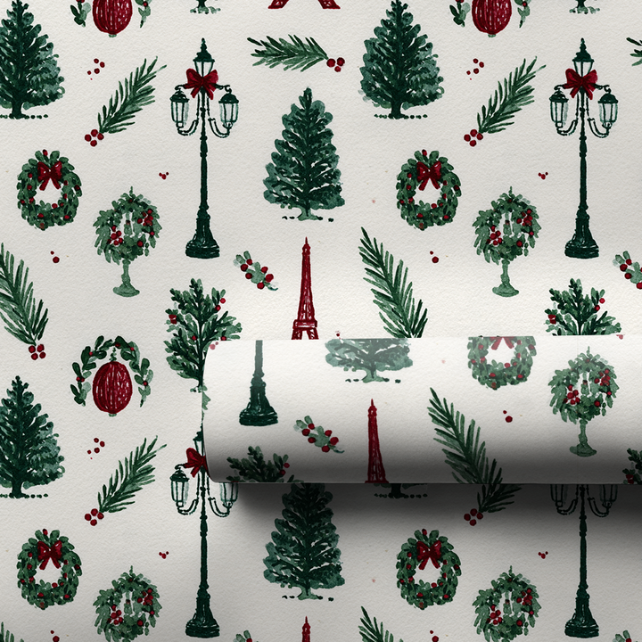 Ivory Pines and Lantern Toile