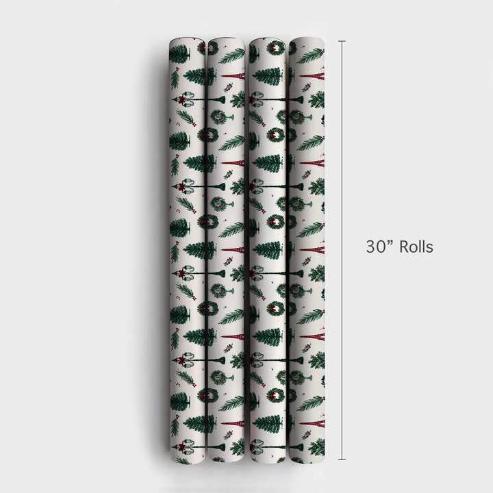 Ivory Pines and Lantern Toile