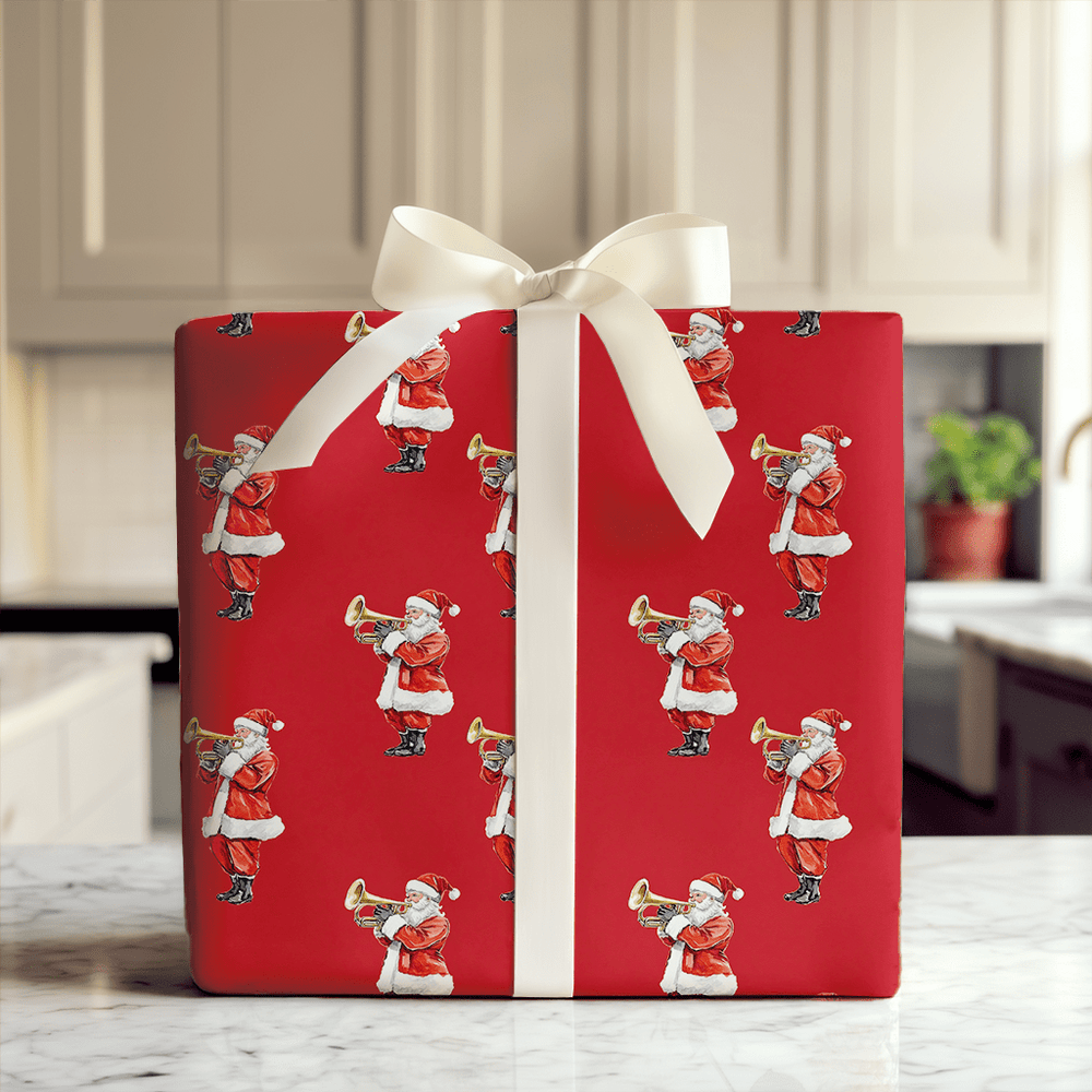 Ho Ho Horn Hits - Wrapping Paper - Aspen & Arlo
