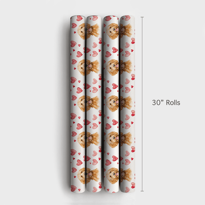 Goldendoodle Valentine - Wrapping Paper - Aspen & Arlo