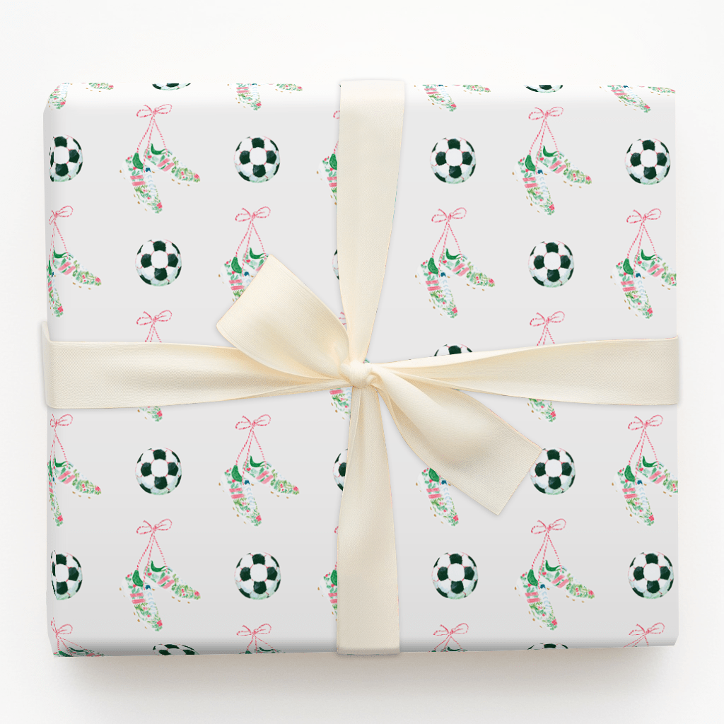 Soccer Ball and Cleats - Wrapping Paper - Aspen & Arlo